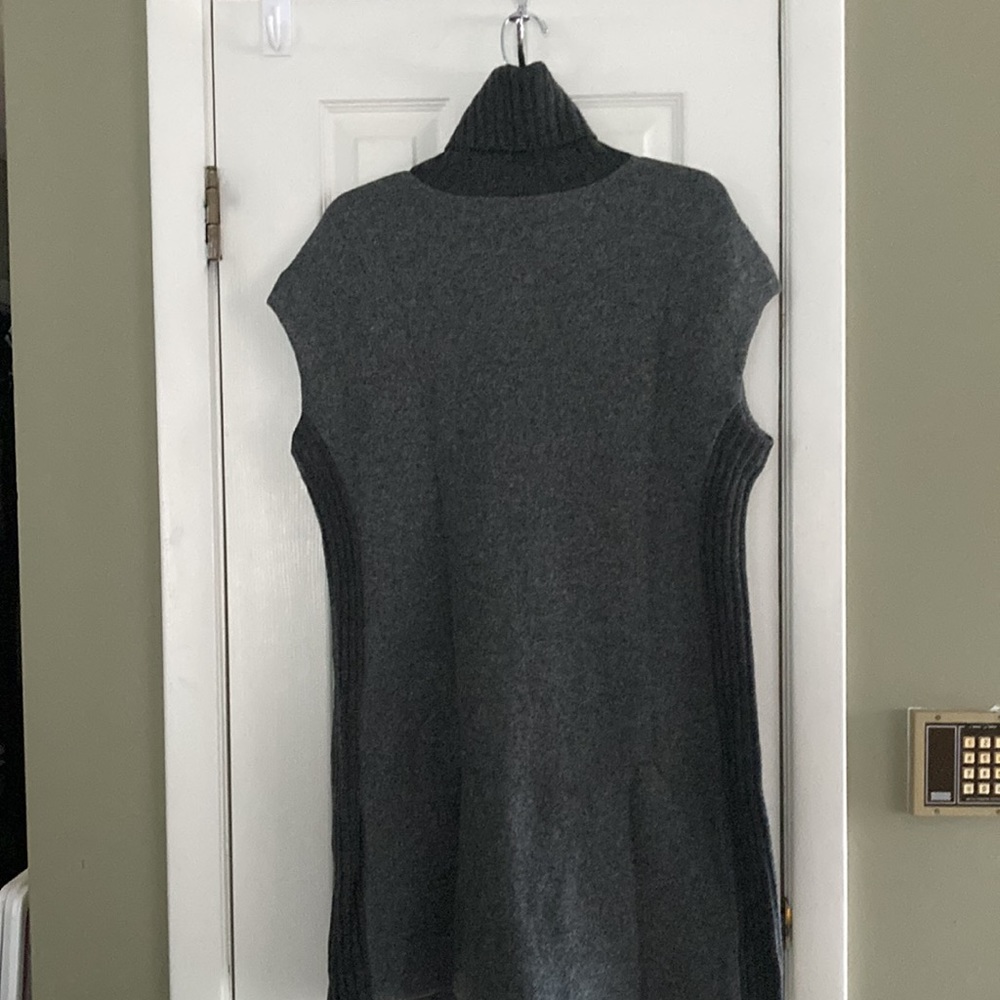 RALPH LAUREN SLEEVELESS WOOL BLEND TURTLENECK DRESS TWO TONE KNEE LENGTH SIZE XL - Picture 4 of 8